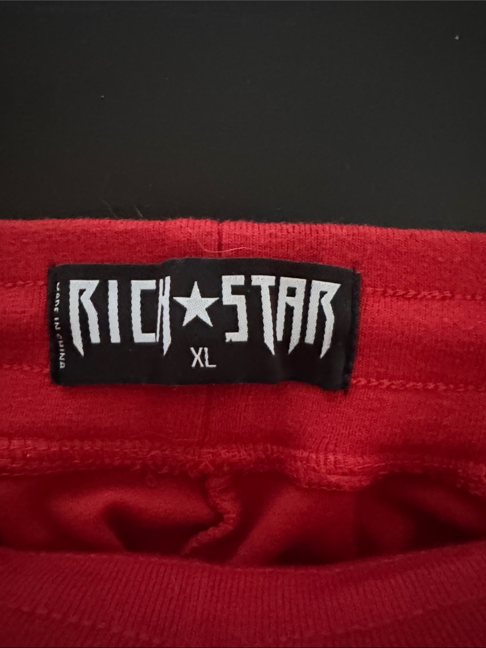 Vintage Rich Star Men's Red & Black Jogger Sweatpants size XL - Picture 2 of 3
